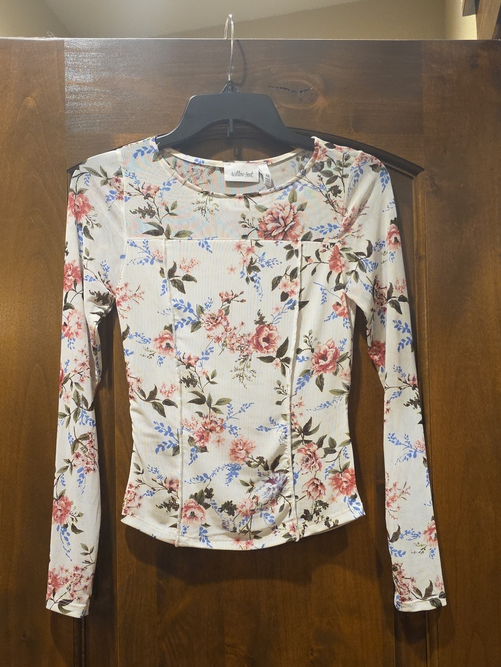 Willow & Root Floral Mesh Top